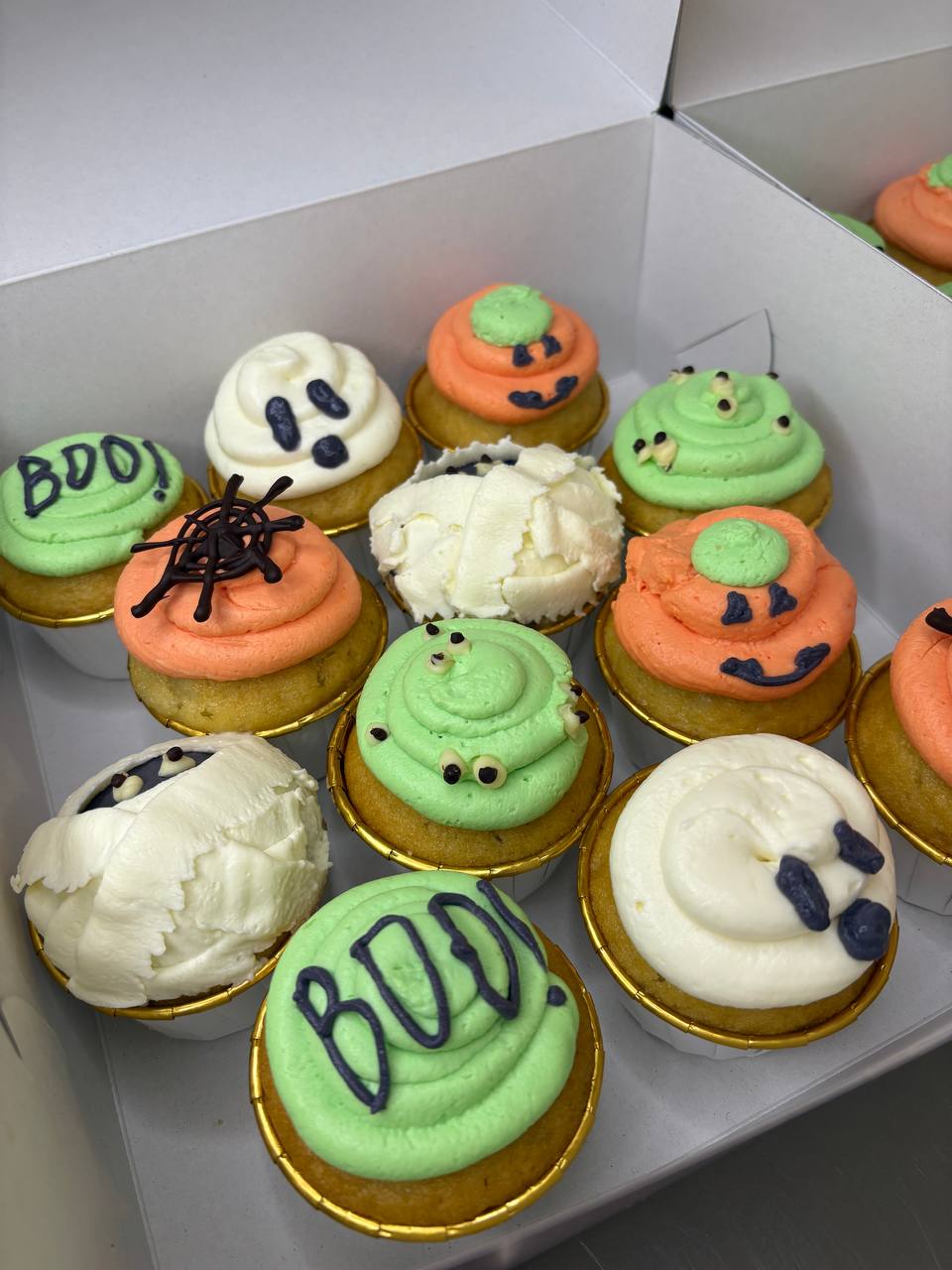 Halloween themed corporate cupcakes